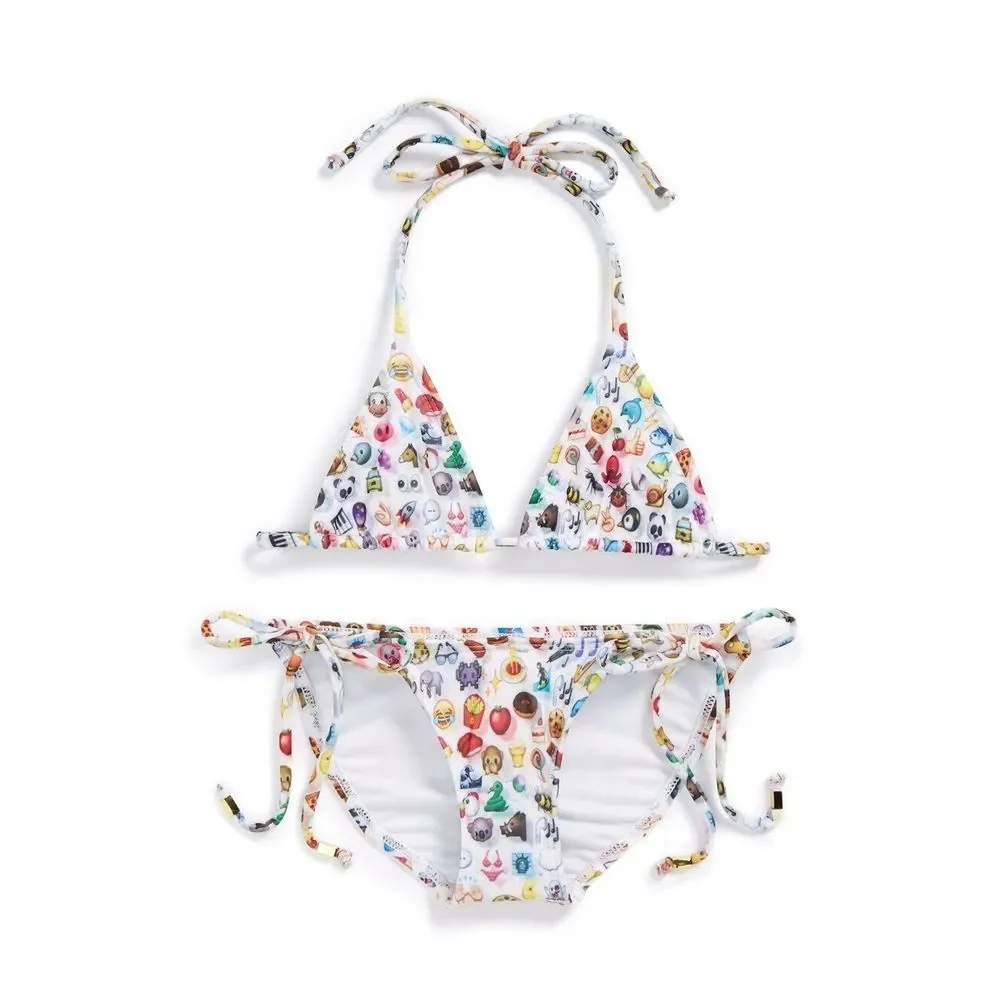 NWT‎ Zara Terez 'Emoji' Two-Piece Swimsuit [Little girls sz 4] #299 NEW